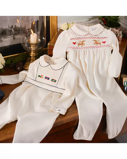 Ralph Lauren Baby Girls' Hand Embroidered Organic Cotton Coverall