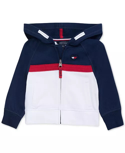 Tommy Hilfiger Girls Colorblocked Zip-Up Hoodie