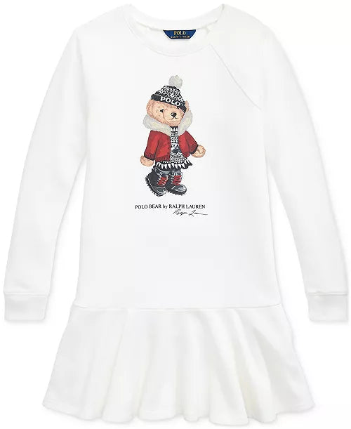 POLO RALPH LAUREN Bear-print long-sleeve dress set