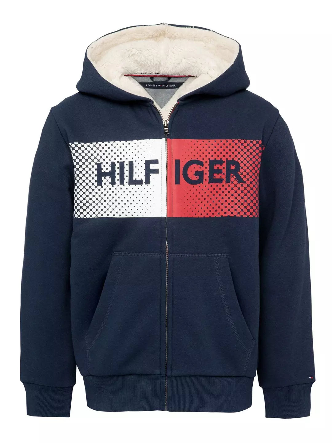 Tommy Hilfiger Boys' Knockout Logo Sherpa Hoodie