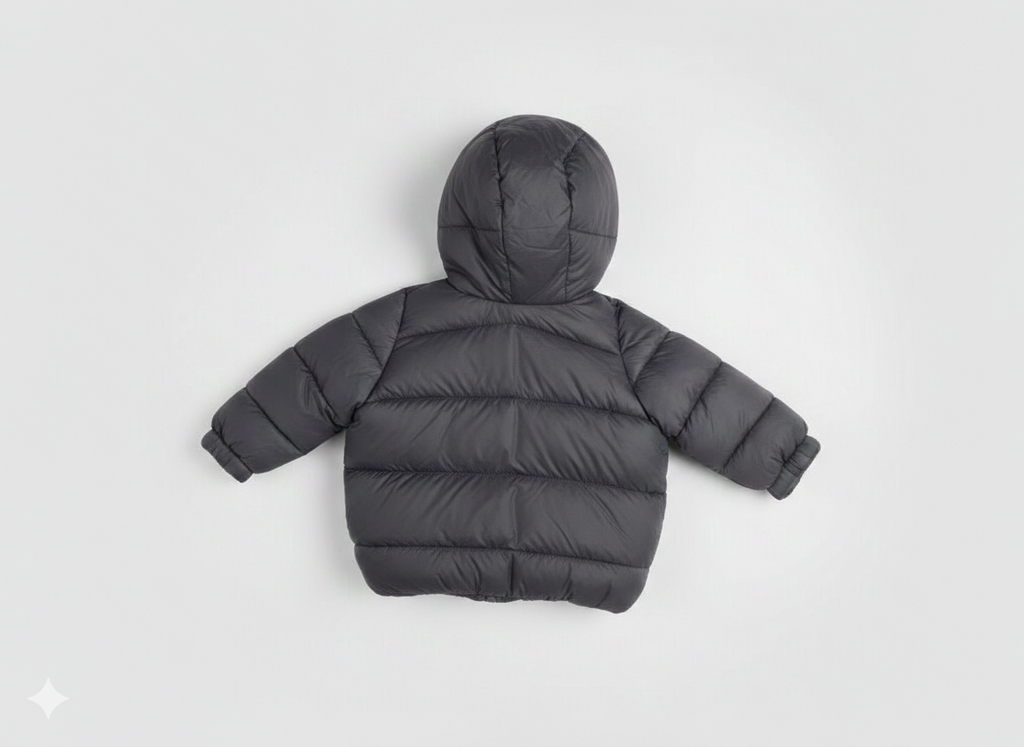 Zara Baby Boy Padded Hooded Jacket – Dark Grey