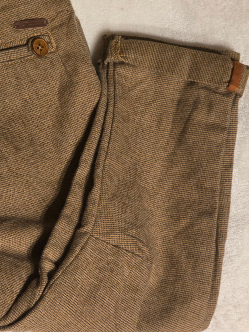 ZARA Textured Pleated Trousers