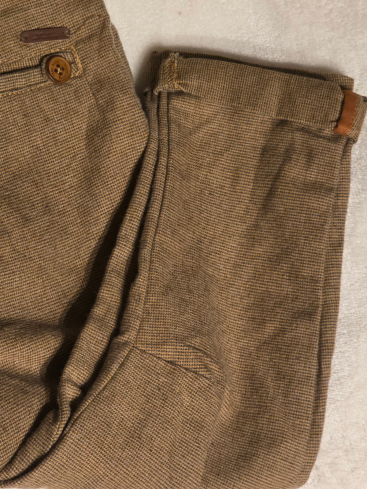 ZARA Textured Pleated Trousers