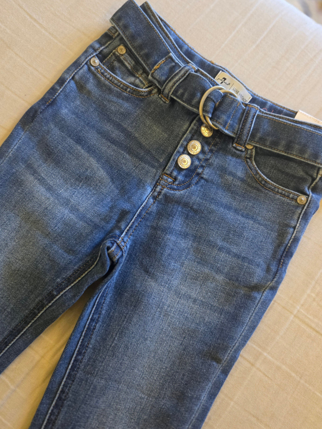 7 For All Mankind Girls Stretch Denim Skinny Jeans