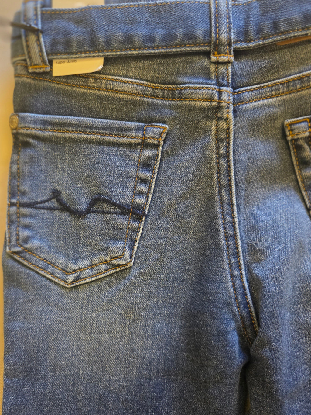 7 For All Mankind Girls Stretch Denim Skinny Jeans