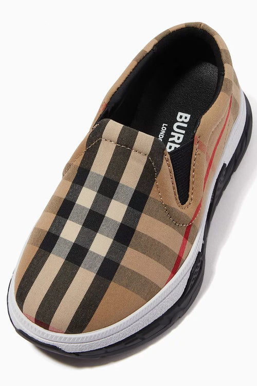 Burberry Slip-on Sneakers in Vintage Check Cotton