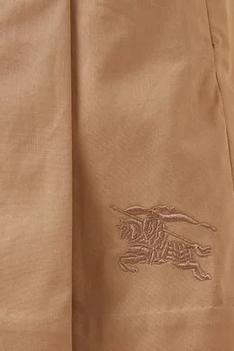 BURBERRY  EKD Pleated Skirt in Cotton Twill