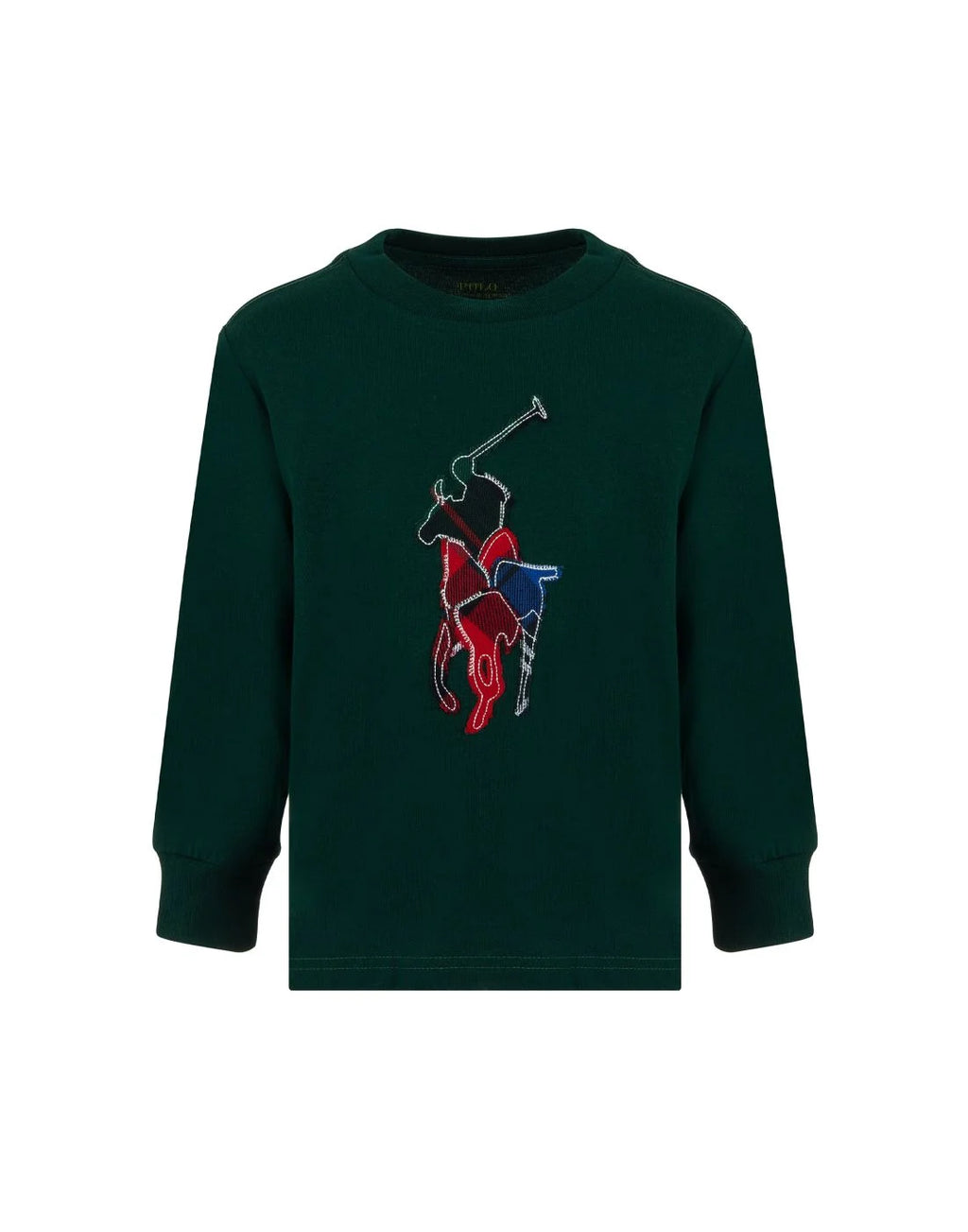 Polo Ralph Lauren Big Pony Check Cotton Long Sleeve T-Shirt