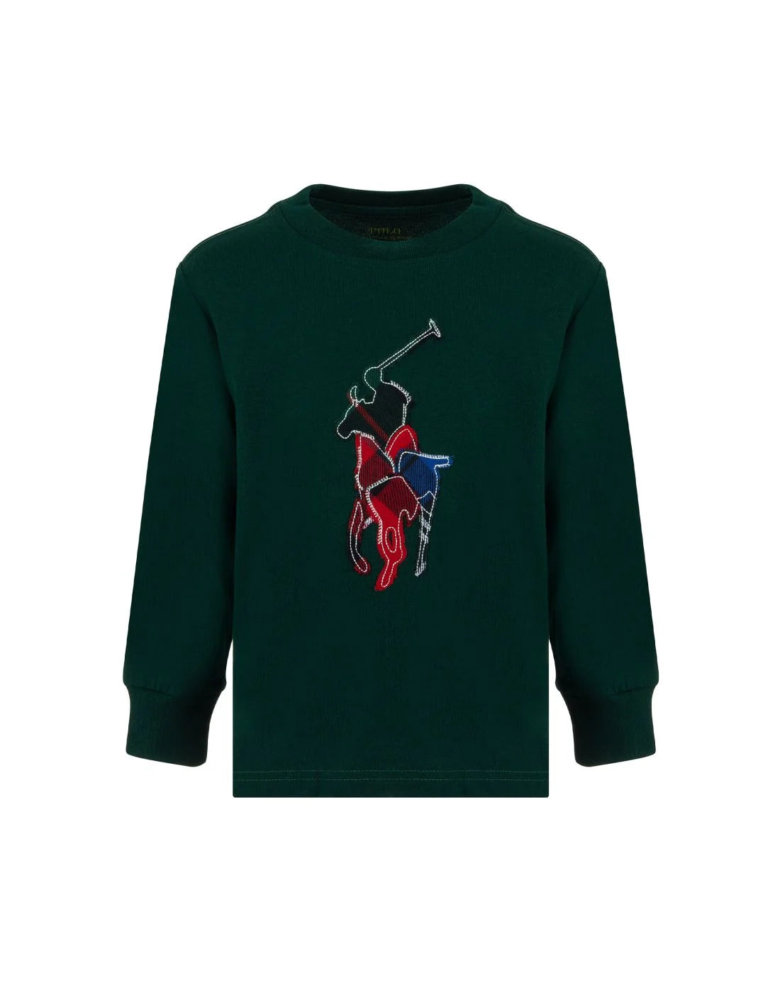 Polo Ralph Lauren Big Pony Check Cotton Long Sleeve T-Shirt