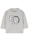Emporio Armani Logo embroidered long-sleeve T-shirt