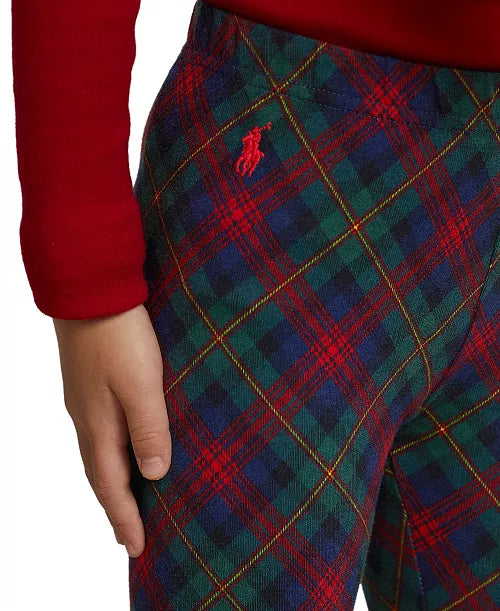 Polo Ralph Lauren Toddler and Little Girls Plaid Stretch Jersey Leggings