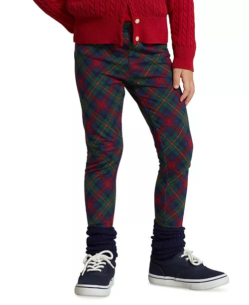 Polo Ralph Lauren Toddler and Little Girls Plaid Stretch Jersey Leggings