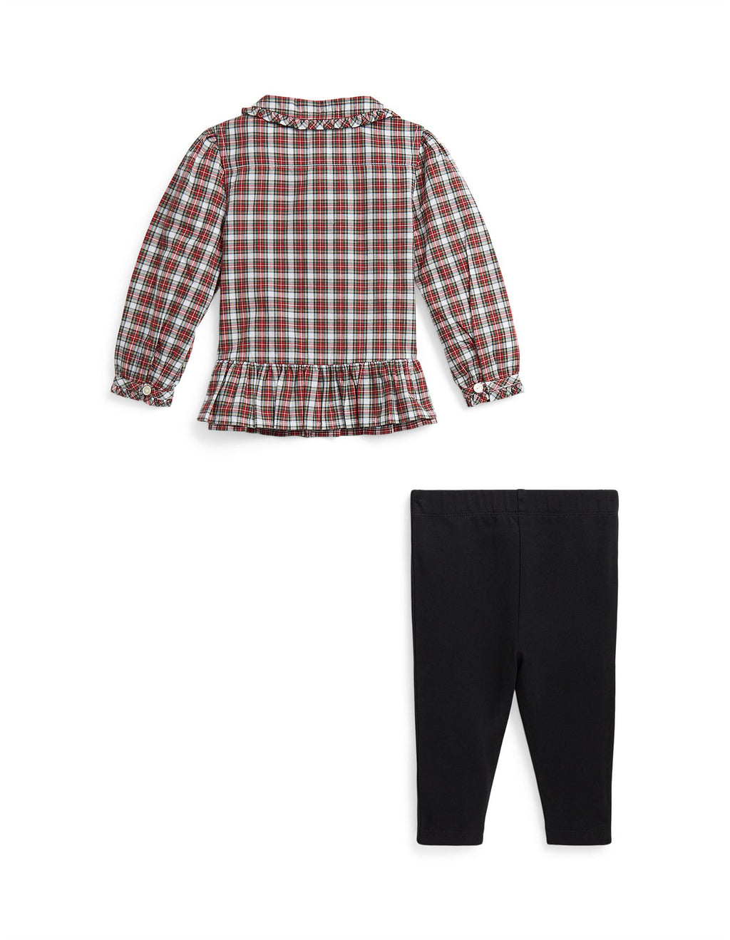 Ralph Lauren Plaid Poplin Shirt & Jersey Legging Set
