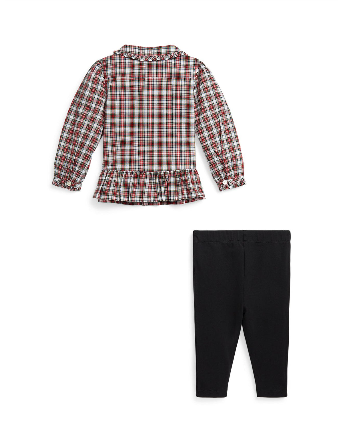 Ralph Lauren Plaid Poplin Shirt & Jersey Legging Set