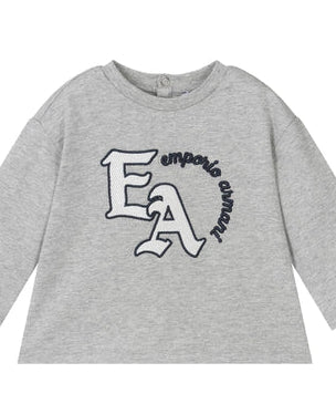 Emporio Armani Logo embroidered long-sleeve T-shirt