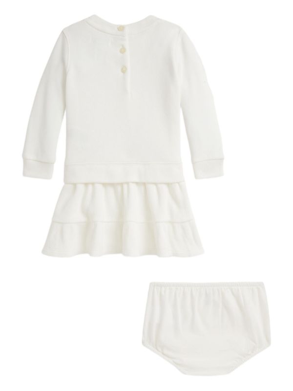 POLO RALPH LAUREN Bear-print long-sleeve dress set