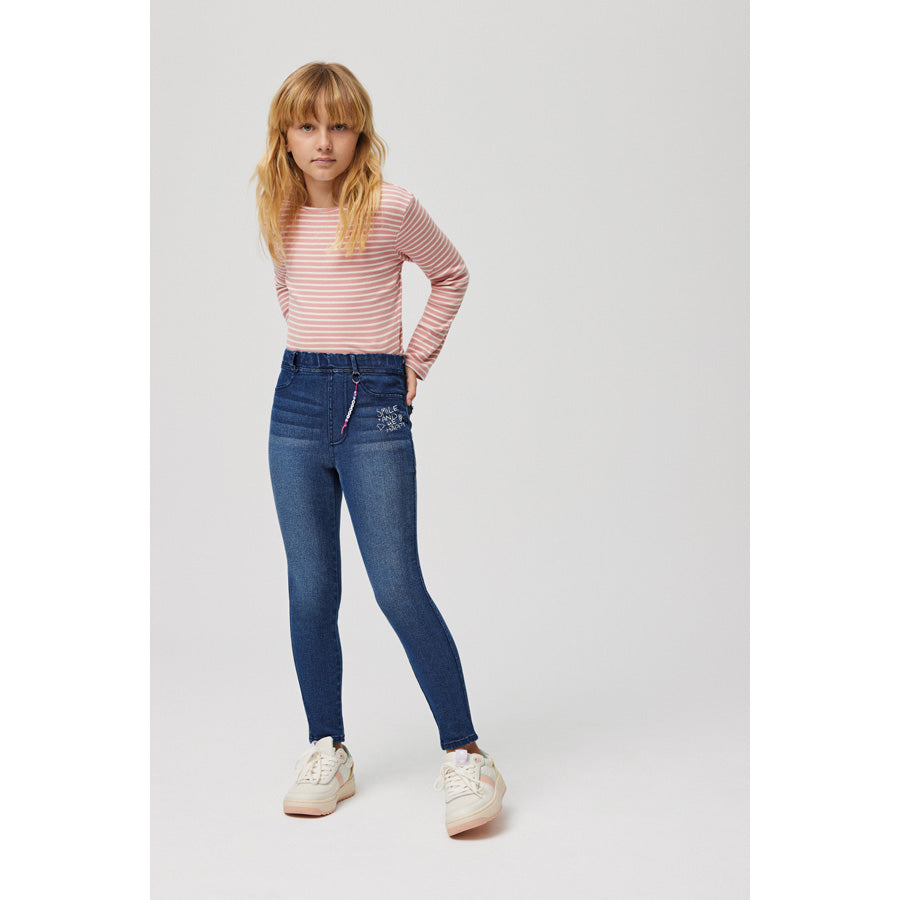 YSABEL MORA CHILDREN'S NAVY LEGGINGS JEANS