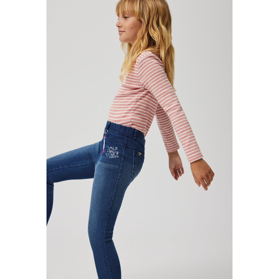 YSABEL MORA CHILDREN'S NAVY LEGGINGS JEANS