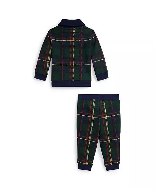 Polo Ralph Lauren Baby Boys' Plaid Sweatshirt and Pants, 2-Piece Set