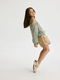 Reserved – Girls Beige Relaxed Denim Skort