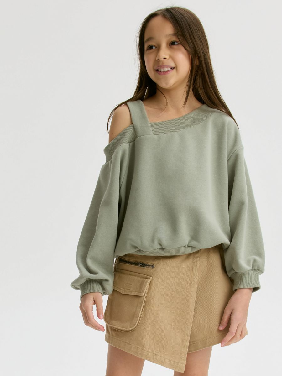 Reserved – Girls Beige Relaxed Denim Skort