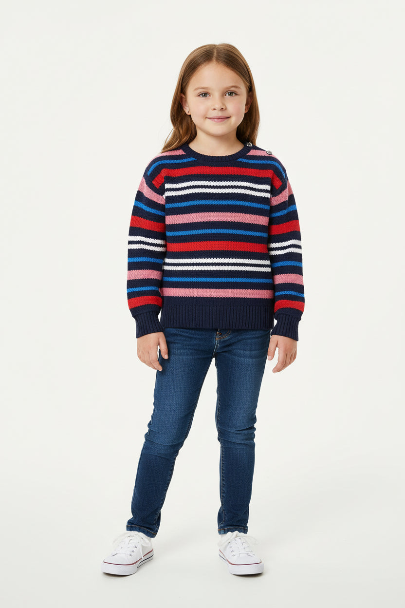 Tommy Hilfiger Baby Girl's Multi Stripe Sweater