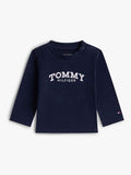 Tommy Hilfiger Blue Textured Long Sleeve T-Shirt