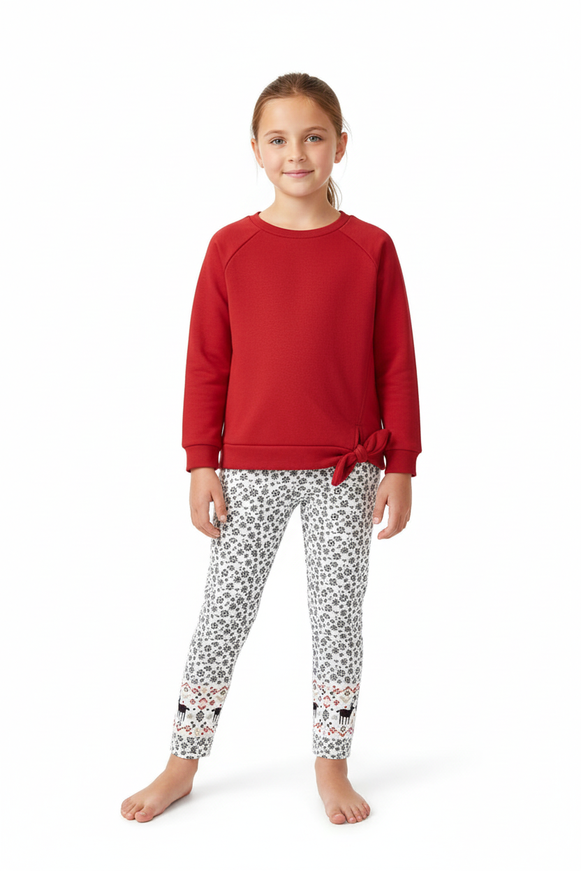 Carter's Toddler Reindeer Ruffle 2-Piece Leggings Set Outfit