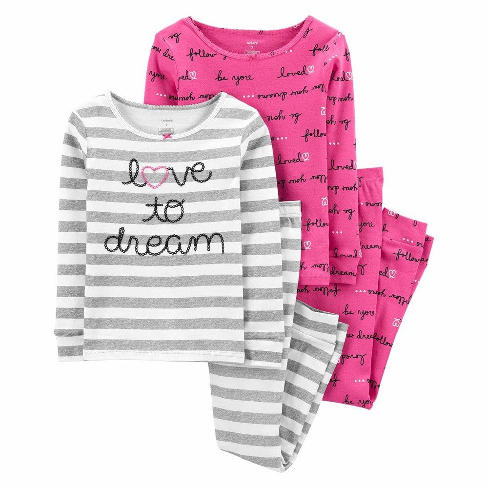 Carter’s 4-Piece Dream Snug Fit Cotton PJs