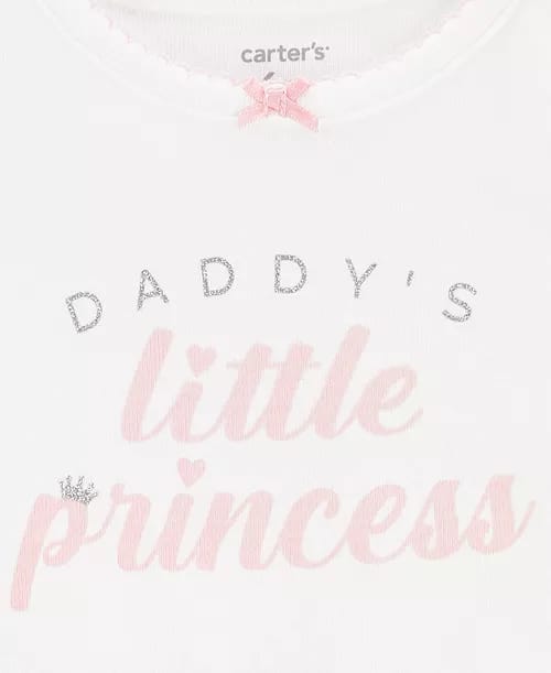 Baby Girls Daddy's Princess Bodysuit & Pants, 2 Piece Set