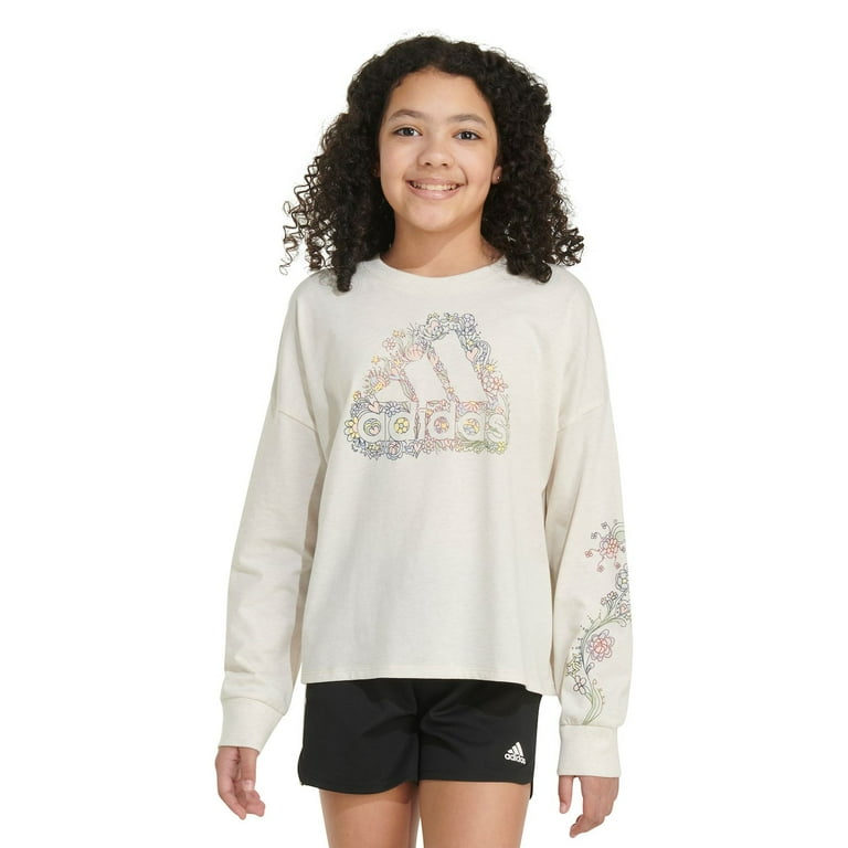 Adidas Girls Crewneck Long Sleeve T-Shirt