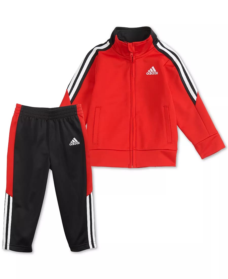 adidas Toddler Boys 2-Pc. Tri-Color Jacket & Pants Set