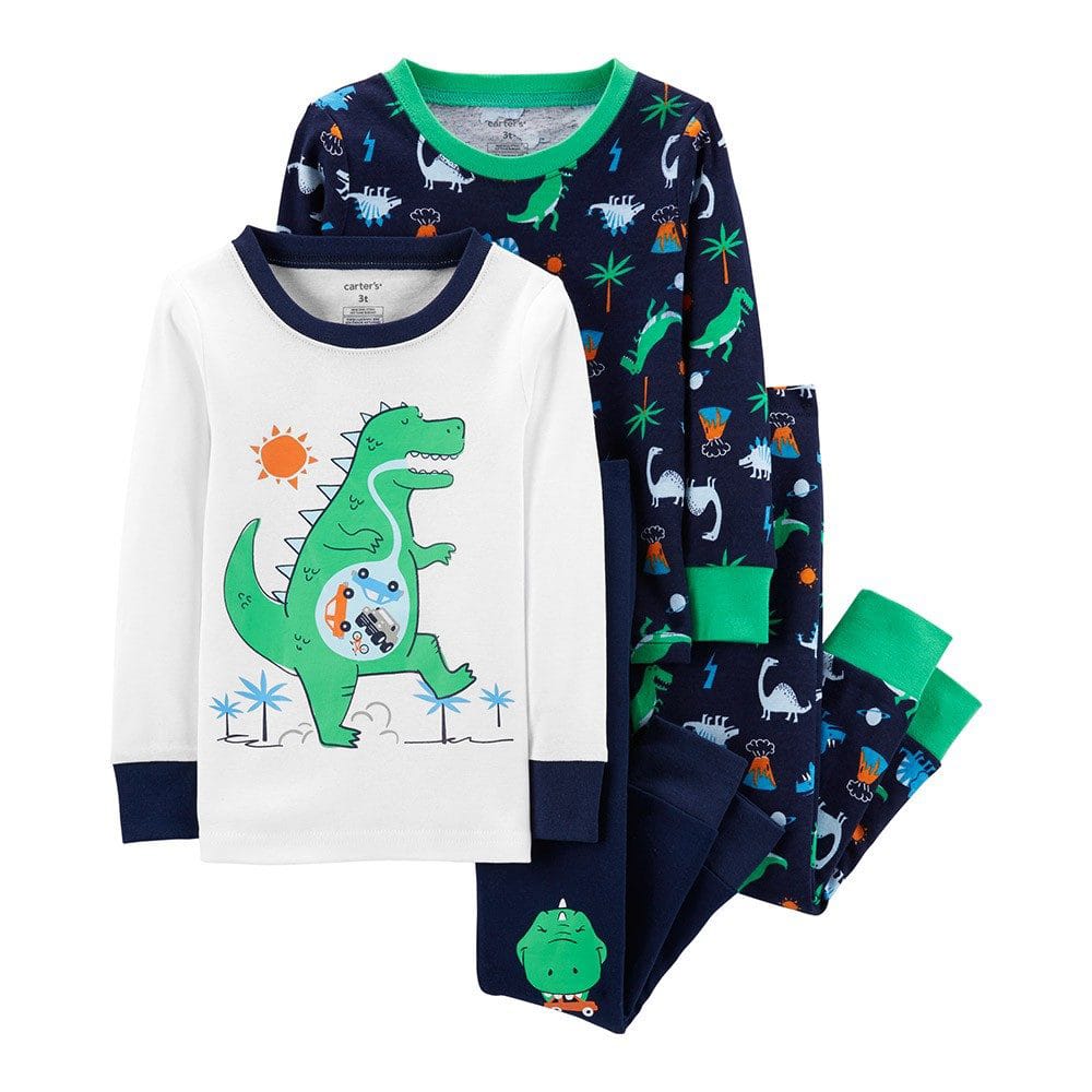 Carter's 4-Piece Dinosaur Snug Fit & Cotton PJs - Baby Boy