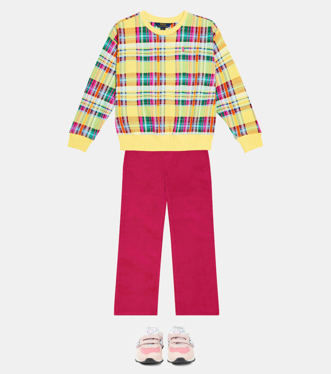 Polo Ralph Lauren Kids Checked cotton-blend sweater
