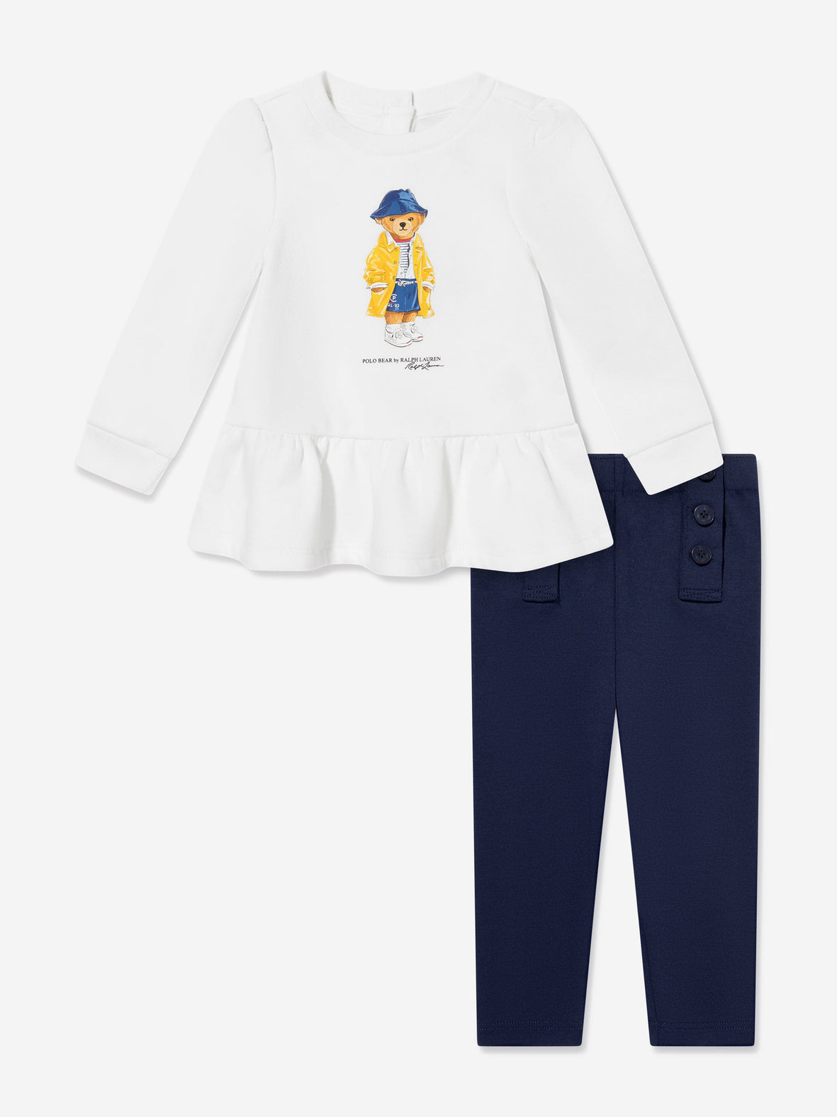Ralph Lauren Baby Girls Bear Leggings Set