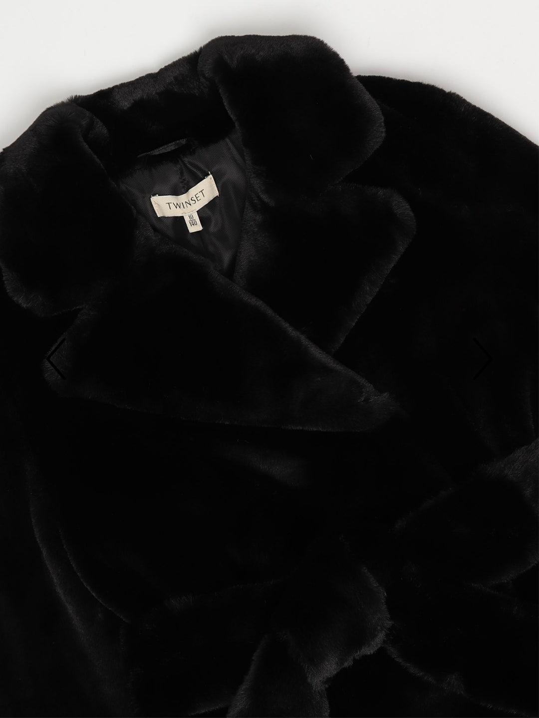 Twinset faux fur coat with belt for girls