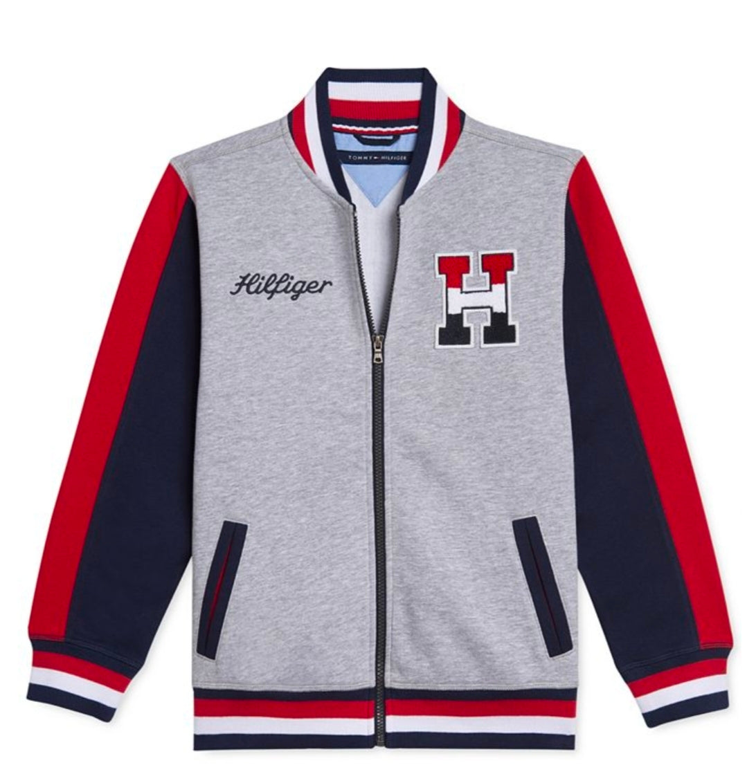 Tommy Hilfiger Letterman Varsity Sewn Letter H Soft Lined Jacket