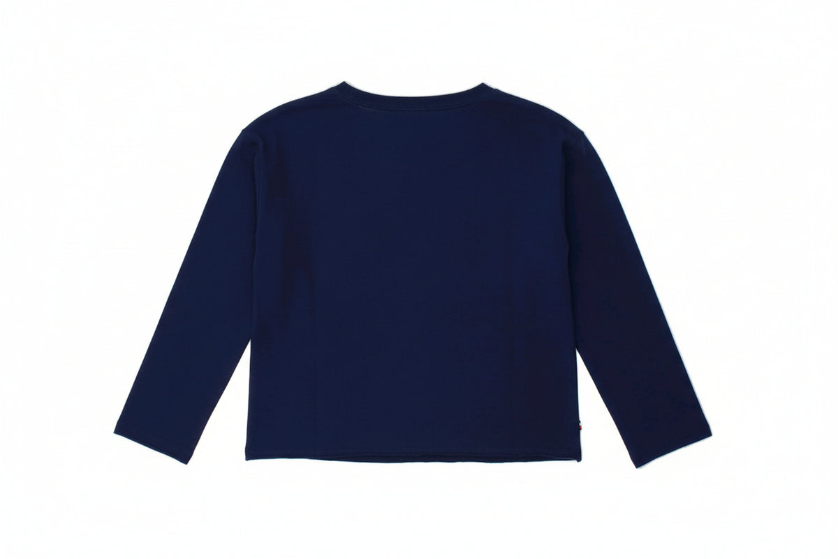 TOMMY HILFIGER Girls Crop Graphic Top Long Sleeve