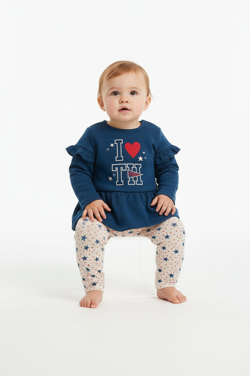 Tommy Hilfiger Baby Girl's 2 Pcs Graphic Printed Tunic&Leggings Set