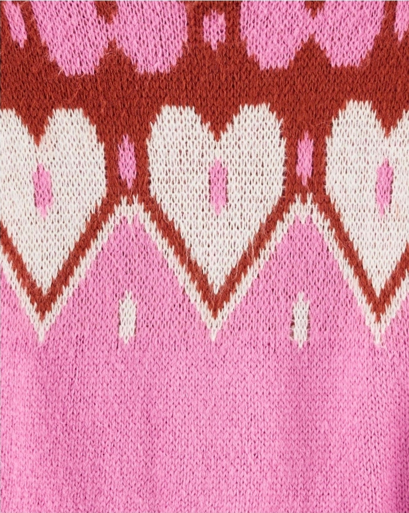 Carter's Toddler Girls Heart Mohair Like Pullover Sweater
