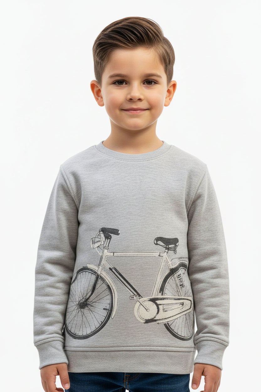 ZARA BOYS gray sweatshirt BIKE