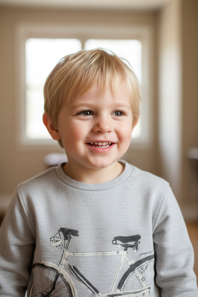 ZARA BOYS gray sweatshirt BIKE