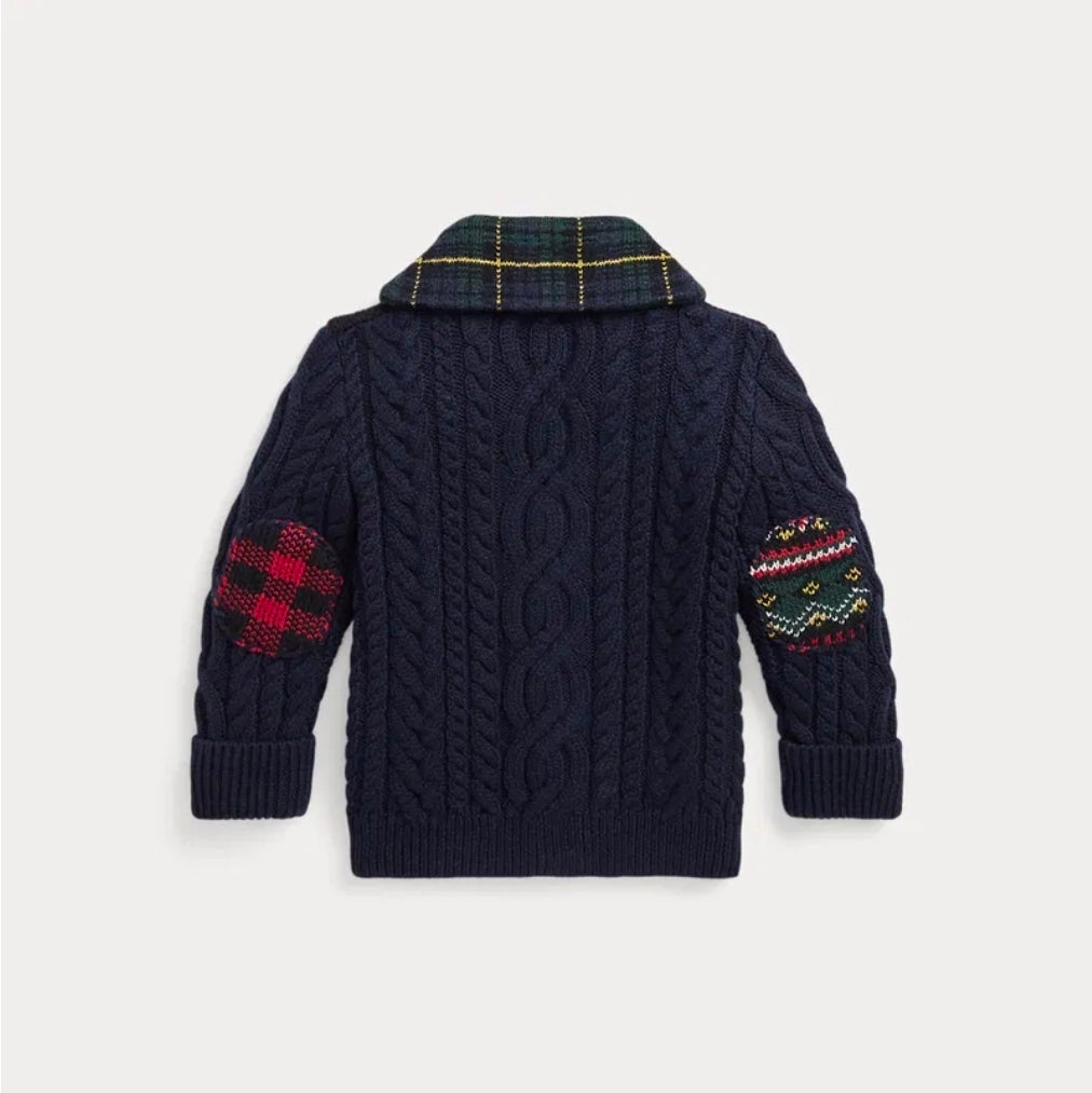 Ralph Lauren Patchwork Cotton-Blend Cardigan