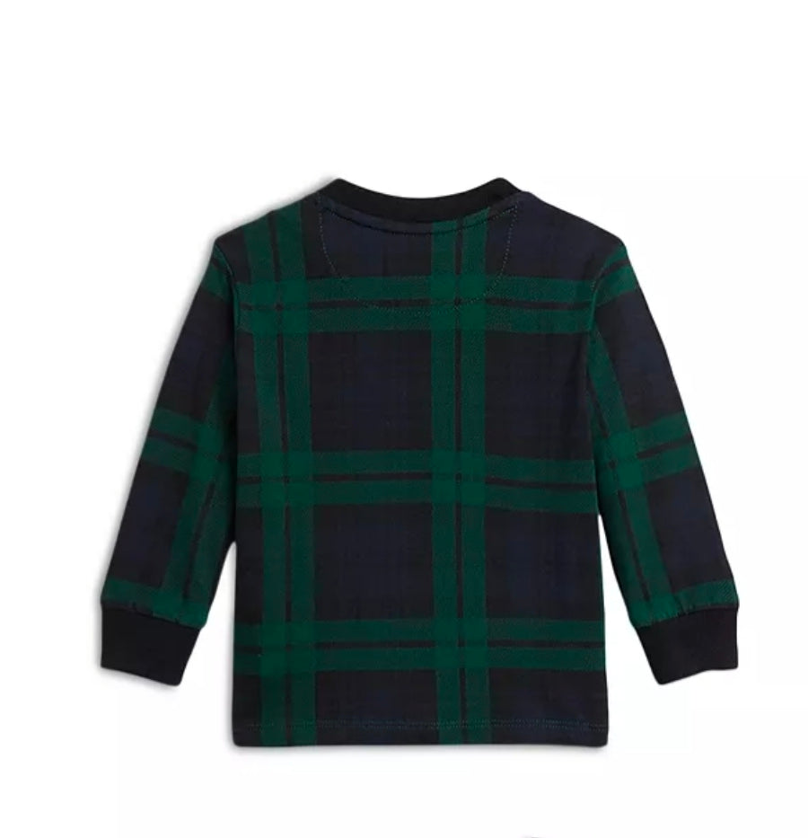 Ralph Lauren Boys' Polo Bear Graphic Plaid Tee