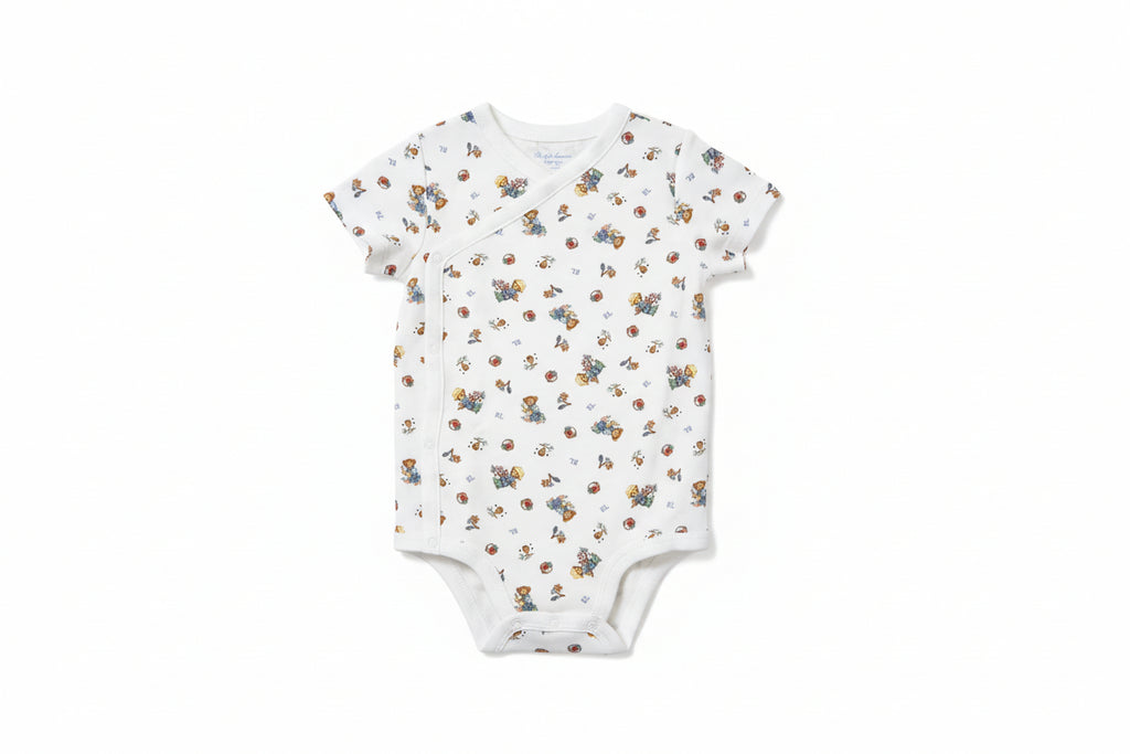 Ralph Lauren Baby's White Bear Print leotard One Piece