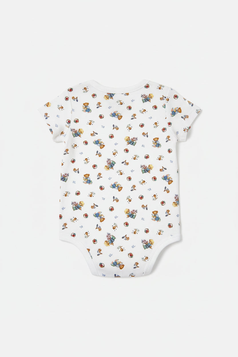 Ralph Lauren Baby's White Bear Print leotard One Piece