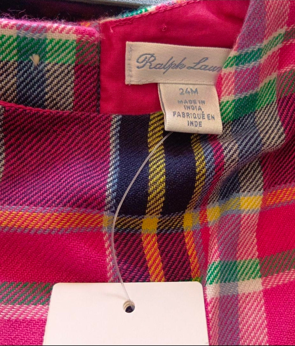 Ralph Lauren Girls' Plaid Dress & Bloomers Set – Baby