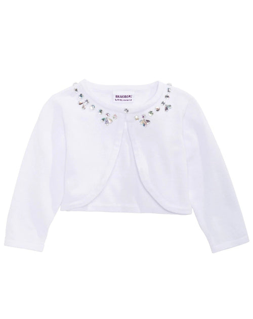 Blueberi Boulevard Little Girl Cotton Embellished Cardigan