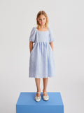 Reserved Girls Dress with Puff Sleeves and Smocked Bodice
