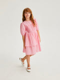 Reserved Girls Pink Cotton Ruffle Dress